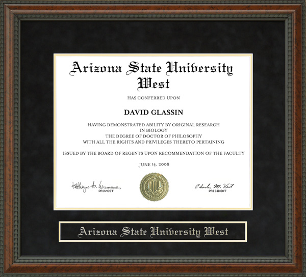 Arizona State University Diploma Frame