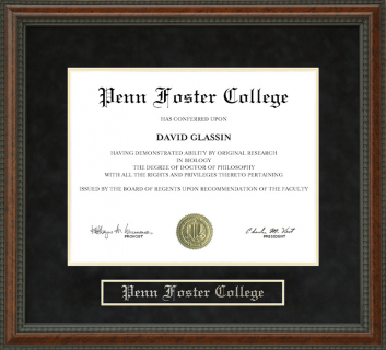 Penn Foster College Diploma Frame