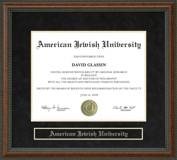 American Jewish University (AJU) Diploma Frame