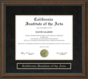 California Institute of the Arts (CalArts) Diploma Frame