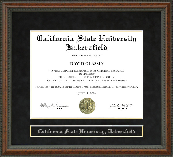 California State University, Bakersfield (CSUB) Diploma Frame