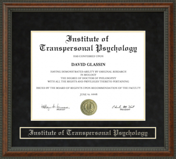 Institute of Transpersonal Psychology (ITP) Diploma Frame