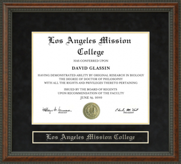 Los Angeles Mission College (LAMC) Diploma Frame