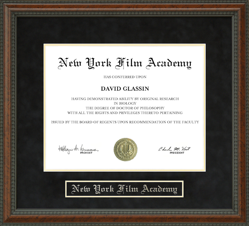 New York Film Academy Diploma Frame