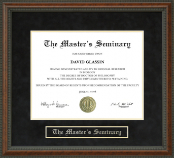 The Master's Seminary (TMS) Diploma Frame