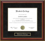 Unitek College Mahogany Diploma Frame