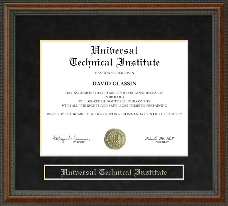 Universal Technical Institute Diploma Frame