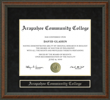 Arapahoe Community College Diploma Frame