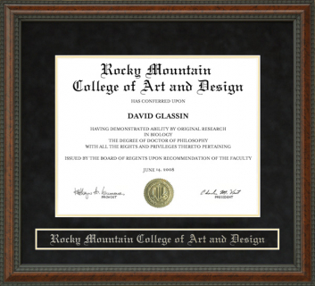 Rocky Mountain College of Art and Design (RMCAD) Diploma Frame