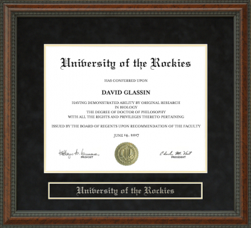 University of the Rockies Diploma Frame