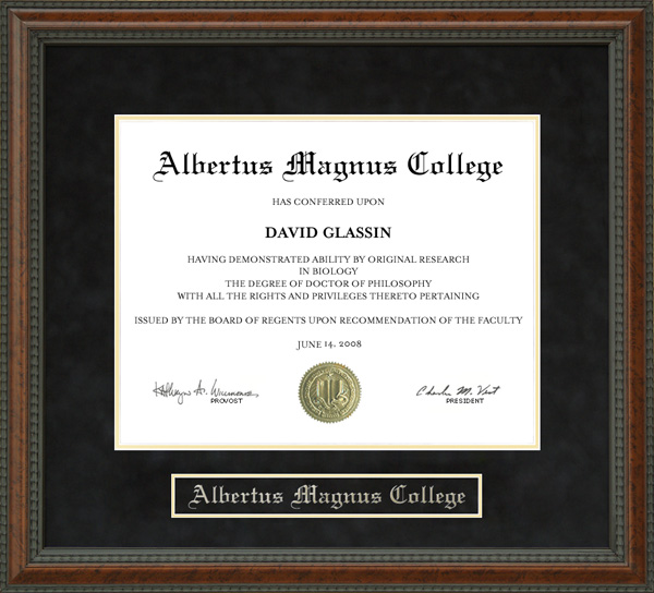 Albertus Magnus College Diploma Frame