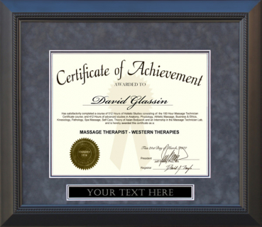 Custom Text Frame with UltraSuede Mat