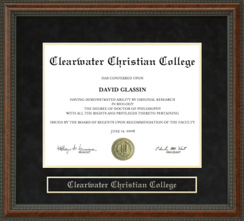 Clearwater Christian College (CCC) Diploma Frame