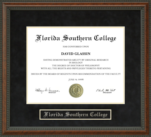Florida Southern College (FSC) Diploma Frame