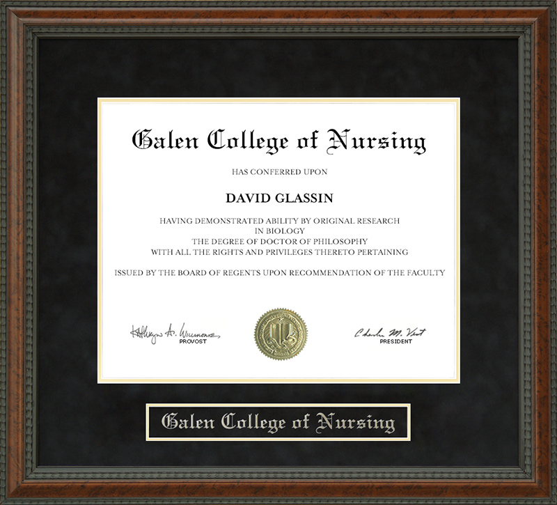 Galen College of Nursing Diploma Frame