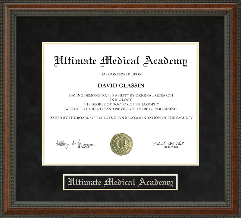 Ultimate Medical Academy Diploma Frame