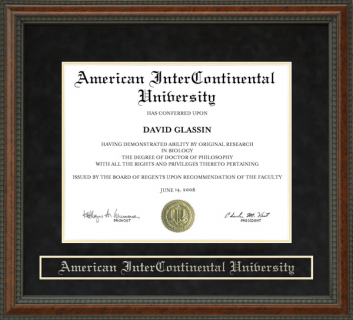 American InterContinental University (AIU) Diploma Frame