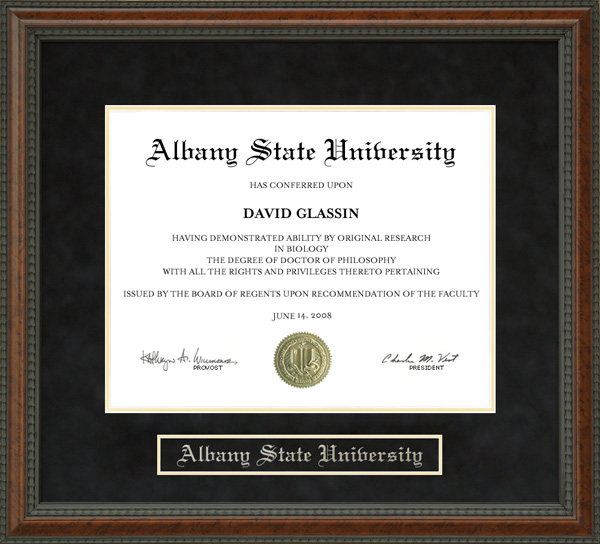 Albany State University (ASU) Diploma Frame
