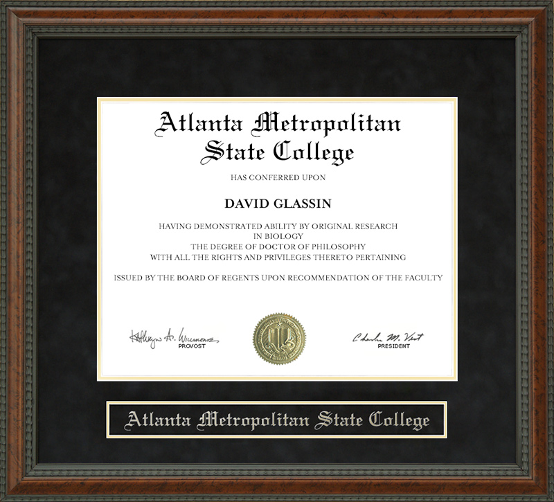 Atlanta Metropolitan State College Diploma Frame