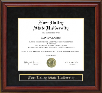 Fort Valley State University (FVSU) Mahogany Diploma Frame