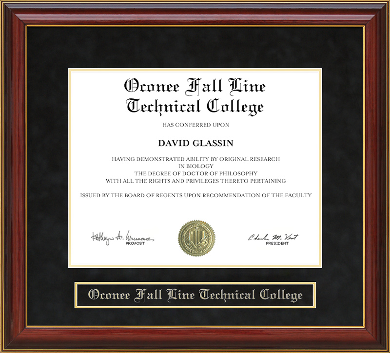 Oconee Fall Line Technical College Mahogany Diploma Frame By Wordyisms oconee-fall-line-technical-college-mahogany-diploma-frame-by-wordyisms