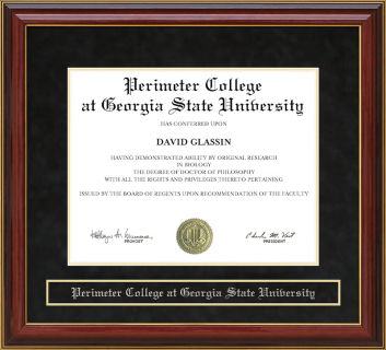 Perimeter College at Georgia State University Mahogany Diploma Frame