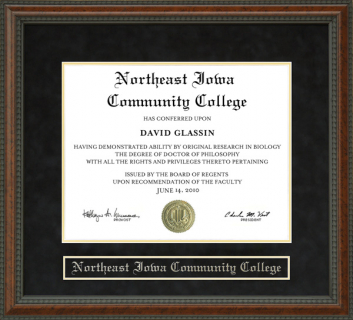 Northeast Iowa Community College Diploma Frame