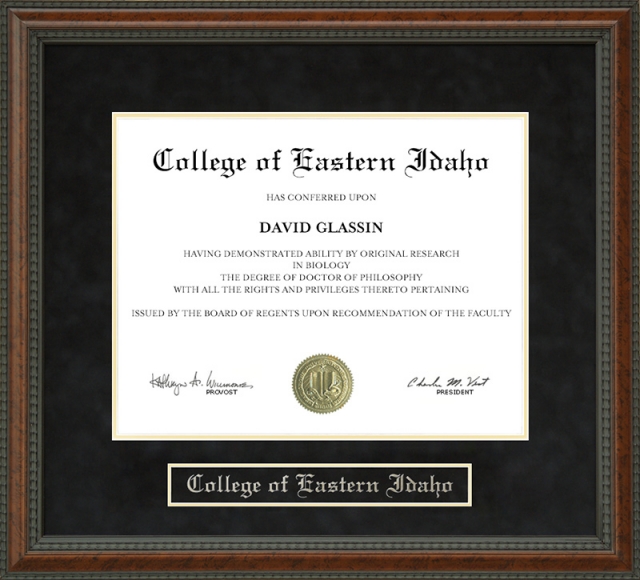 College of Eastern Idaho Diploma Frame