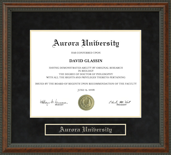Aurora University (AU) Diploma Frame