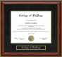 College of DuPage (COD) Mahogany Diploma Frame