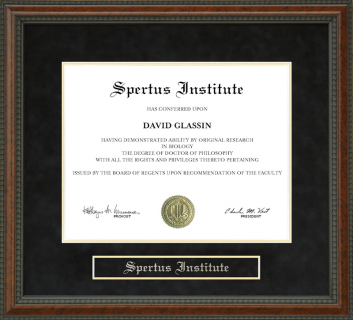 Spertus Institute Diploma Frame