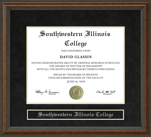Southwestern Illinois College (SWIC) Diploma Frame