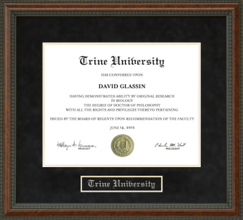 Trine University Diploma Frame