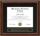Manhattan Christian College (MCC) Mahogany Diploma Frame