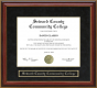 Seward County Community College Mahogany Diploma Frame