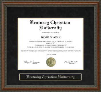 Kentucky Christian University (KCU) Diploma Frame