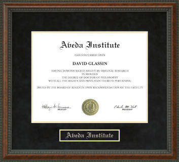 Aveda Institute Diploma Frame