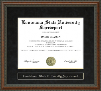 Louisiana State University Shreveport Diploma Frame
