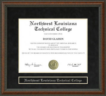 Northwest Louisiana Technical College Diploma Frame