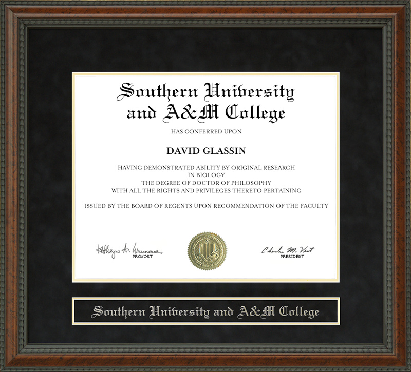 Southern University and A&M College Diploma Frame