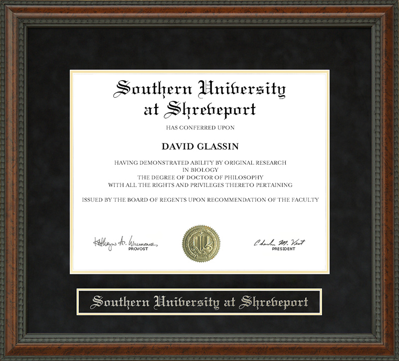 Southern University at Shreveport Diploma Frame