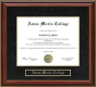 Anna Maria College (AMC) Mahogany Diploma Frame