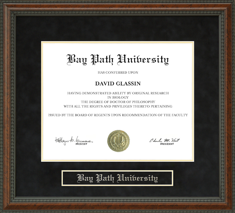 Bay Path University Diploma Frame