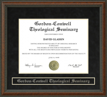 Gordon-Conwell Theological Seminary (GCTS) Diploma Frame