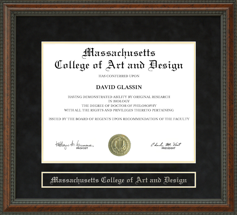Massachusetts College of Art and Design Diploma Frame