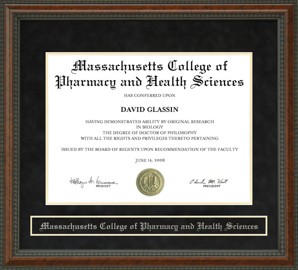 Massachusetts College of Pharmacy and Health Sciences (MCPHS) Diploma