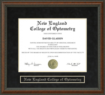 New England College of Optometry (NECO) Diploma Frame