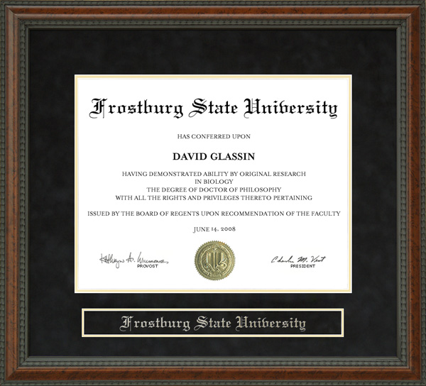Frostburg State University (FSU) Diploma Frame