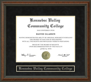 Kennebec Valley Community College (KVCC) Diploma Frame