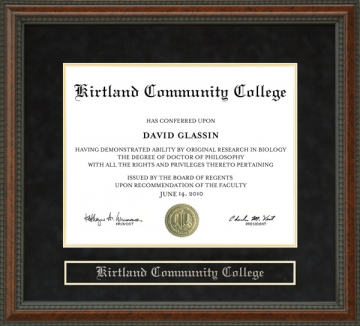Kirtland Community College Diploma Frame